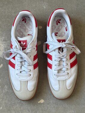 Adidas Samba OG Sneakers – Women’s Size 8.5 – White/Red